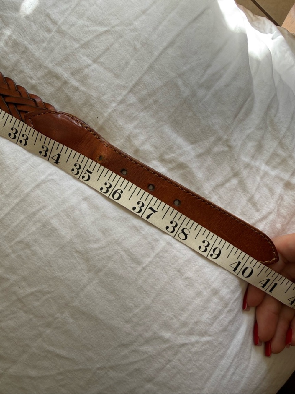 Christian Dior Vintage Braided Leather Belt - Tan and Brown - Picture 11 of 14